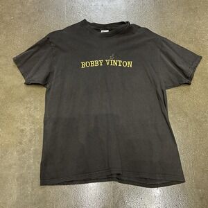 Bobby Vinton Shirt Mens 2XL Black Hanes Beefy-T Tour Band Graphic Music Tee